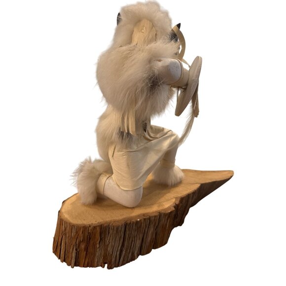 Vintage Vera Hudson Kachina Buffalo Warrior Handcrafted Figurine Sculpture White - Picture 11 of 12